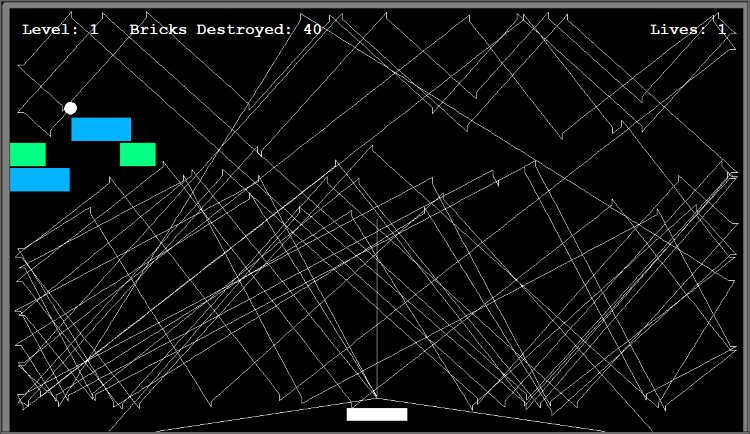 Screenshot of ball's angles when bouncing.